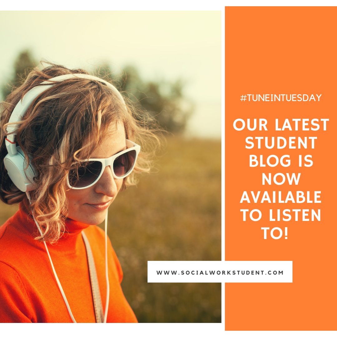 It’s Tuesday, so it must be time to remind you to head over to our website & listen to the audio version of our latest student blog if you missed it at the weekend! #tuneintuesday #studenthub #socialworkjourney