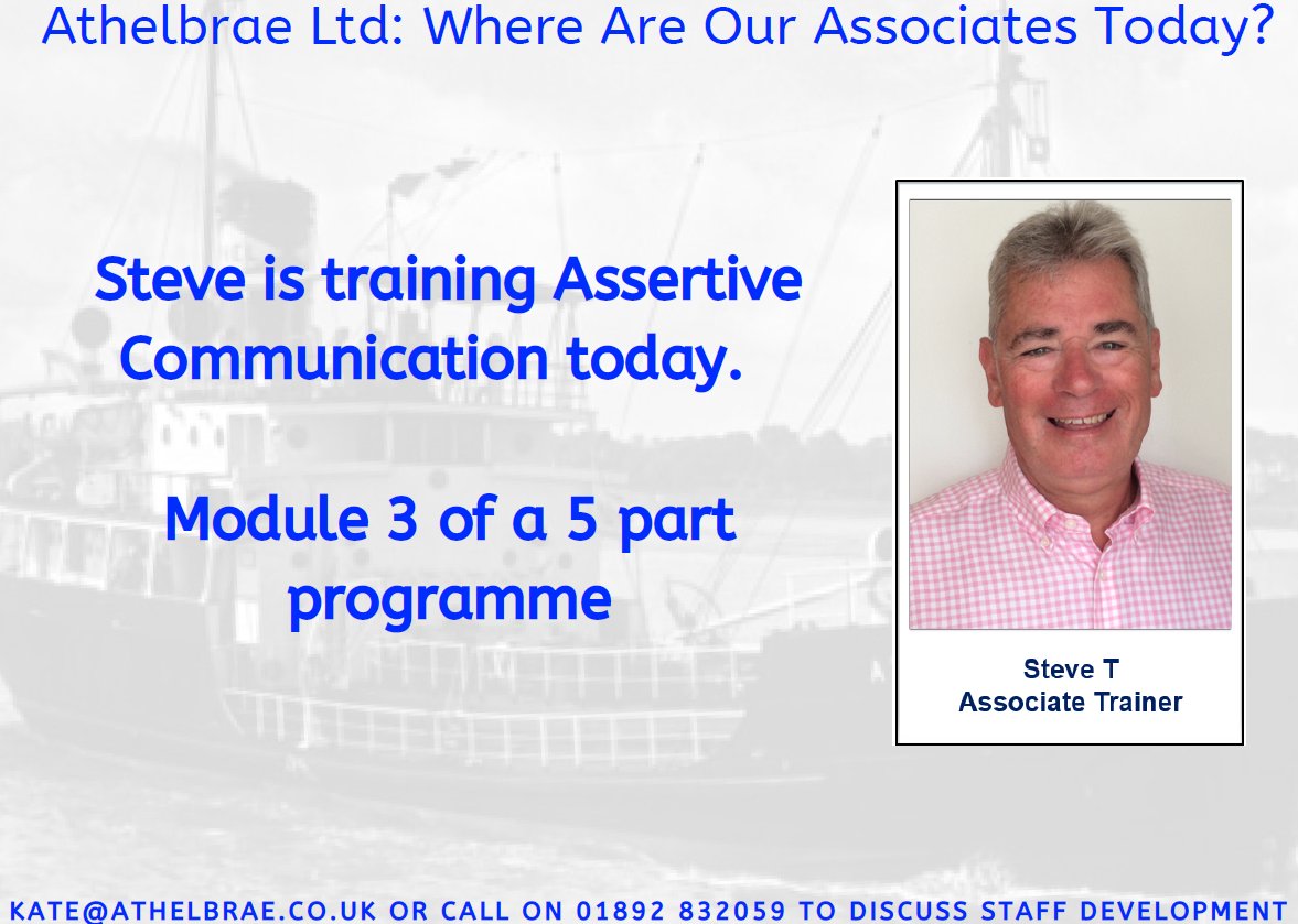 AthelbraeLtd's tweet image. #WhereAreOurAssociatesToday
#AssertiveCommunication