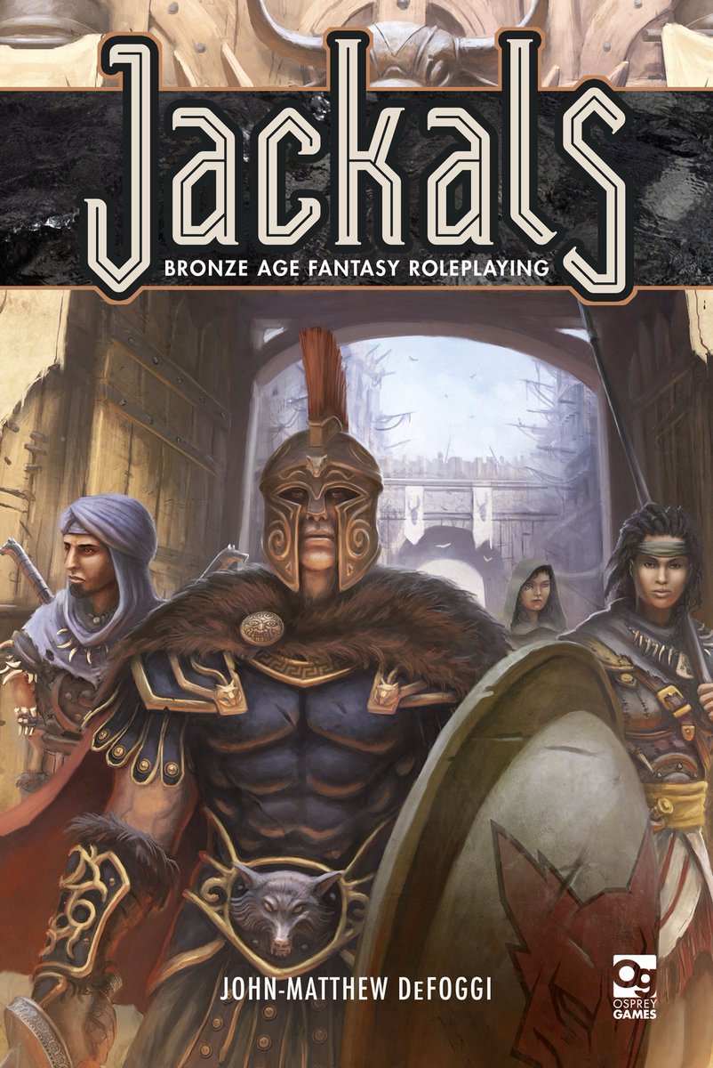 OspreyGames's tweet photo. We're delighted to announce that in February 2021 we will be publishing Jackals: Bronze Age Fantasy Roleplaying by John-Matthew DeFoggi. Head to the blog for more details, and for a sneak peek at the introduction to the book! https://t.co/cpMbywQEzA https://t.co/9zu4GdD796