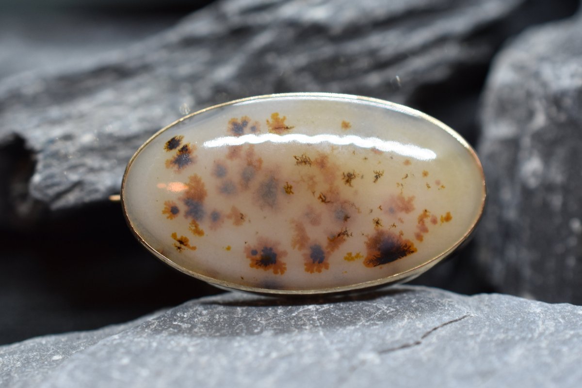 Excited to share the latest addition to my #etsy shop: Vintage 10 Karat Yellow Gold Bezel Set Oval Cabochon Agate Brooch Pin etsy.me/2TLCvgy #yellow #gold #brooch #vintage #pin #vintagebrooch #vintagepin #vintagejewelry #agatebrooch