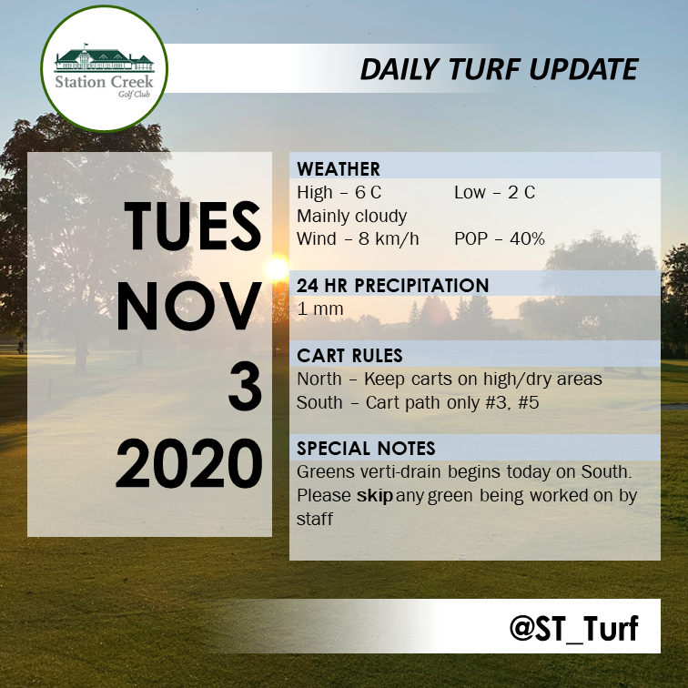 Station Creek Golf Club - Turf Department tweet media