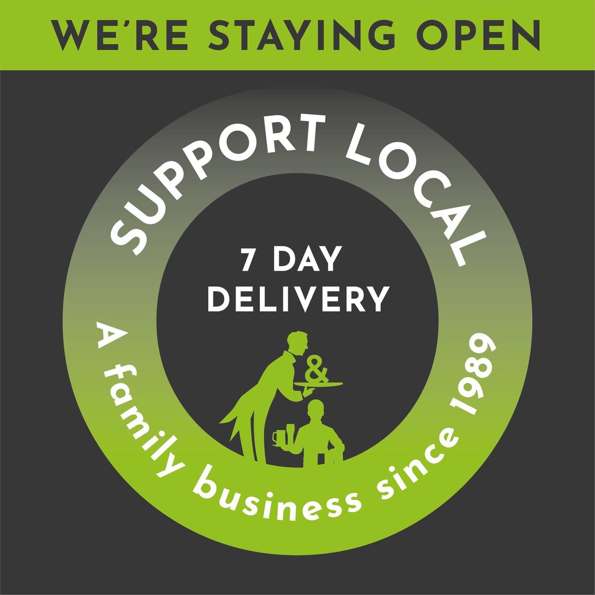 We stayed open during the first lockdown and we’ll be here for you in the second.
 
Buying locally really matters. We are a family business and family stick together
 
 #familymatters #supportlocalbusinesses  #inittogether #weserveyou