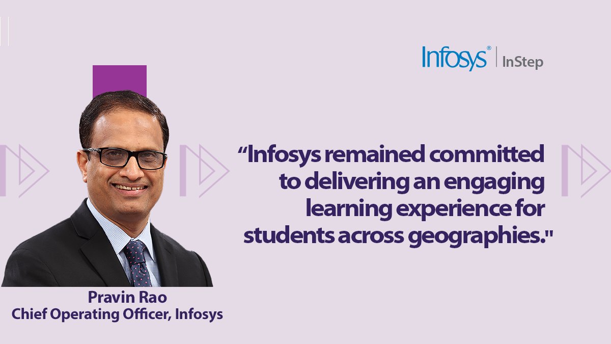 Infosys's tweet image. Bringing together the power of digital platforms and e-learning tools , #InfosysInStep ensured the safety of its interns and delivered on its commitment to giving them the best possible learning experience. infy.com/3kZOzH6 #ForwardWithInfosys