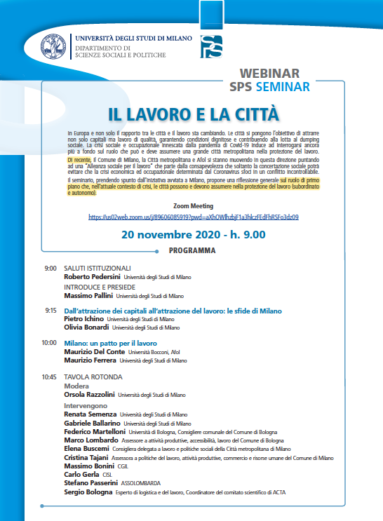 MicheTiraboschi's tweet photo. Una buona notizia. Preso atto del fallimento delle politiche nazionali del lavoro, si torna a parlare di lavoro dentro la dimensione locale/metropolitana. Torna l'idea di un patto per il lavoro per la città di Milano, una conferma delle grandi intuizioni di Marco Biagi 20 anni fa https://t.co/L8BjTsUszG