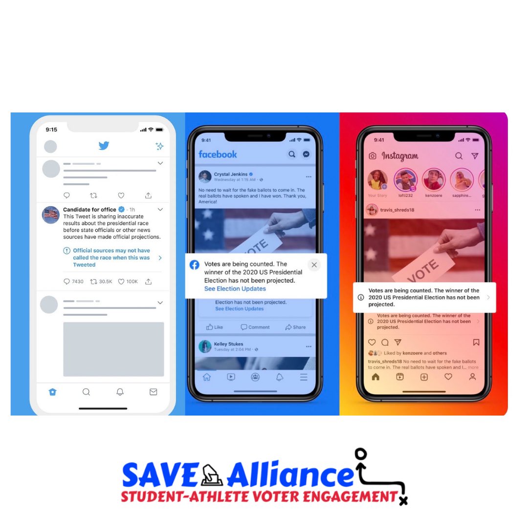  Social media companies will mark false victory claims Twitter will mark results verified when an announcement is made from state election officials, or a public projection is made from at least two authoritative, national news outlets.