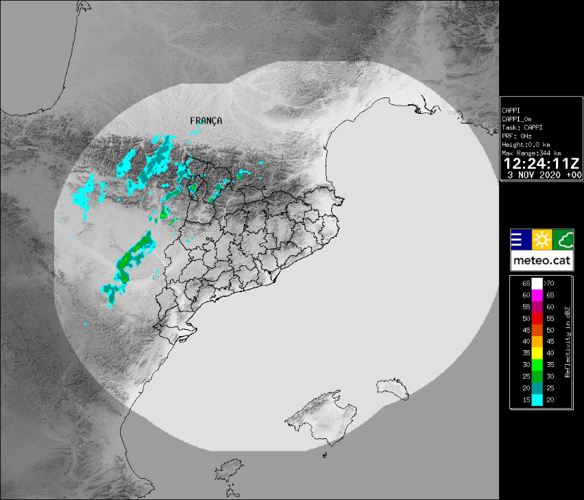 meteocat's tweet photo. La precipitació és, de moment, feble i dispersa. Afecta punts del quadrant nord-occidental.

A l'estació meteorològica de Lac Redon (2.247 m - Val d'Aran) s'ha acumulat 2,6 mm.

(Dades fins a les 13.00 h). https://t.co/IKKGtjOEYT