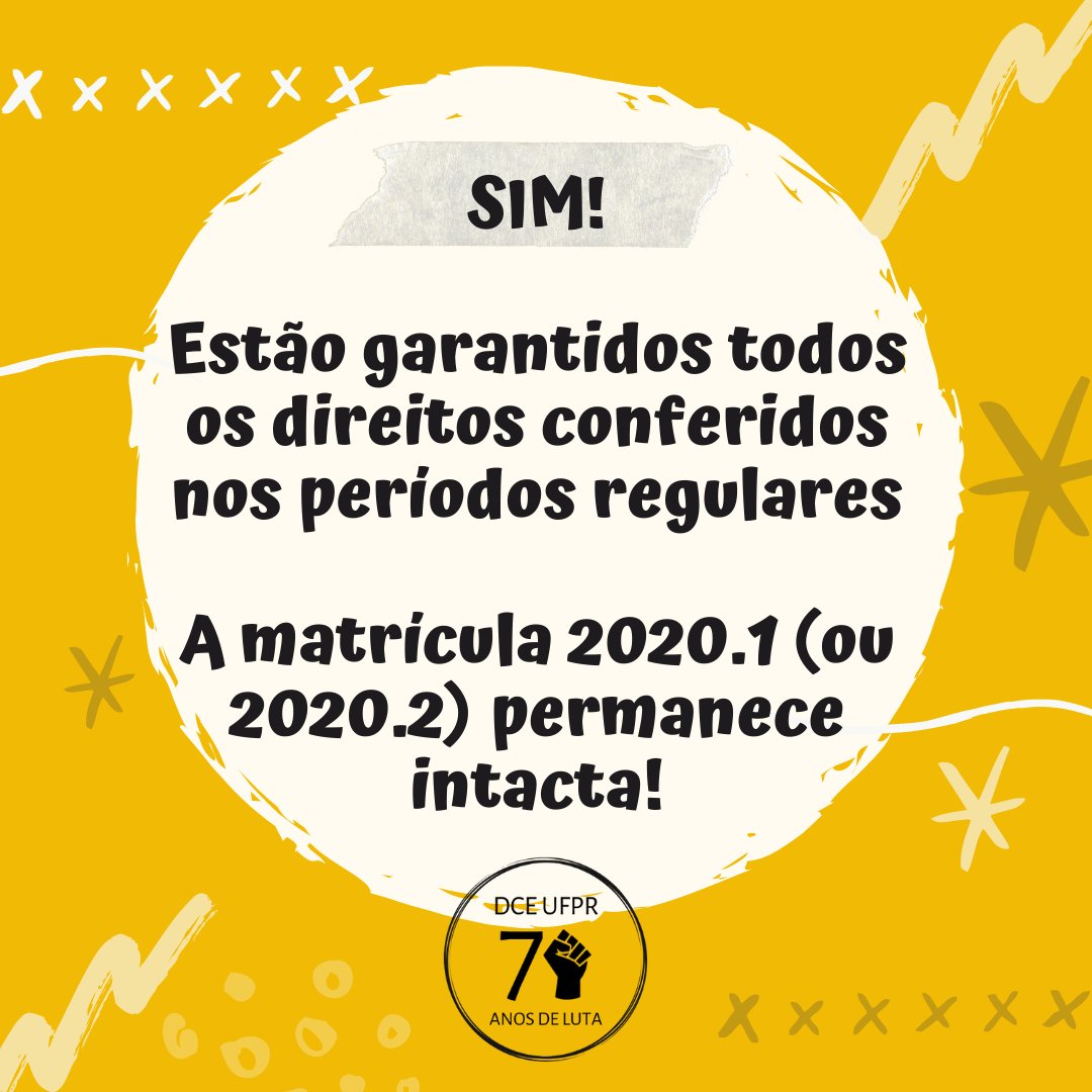 🚨 ATENÇÃO, ESTUDANTES!

A participação no período especial do ERE é voluntária e todos os direitos que temos nos períodos regulares estão garantidos! E se optar por não participar a sua matrícula 2020.1 ou 2020.2 permanece intacta para quando voltarmos presencialmente!