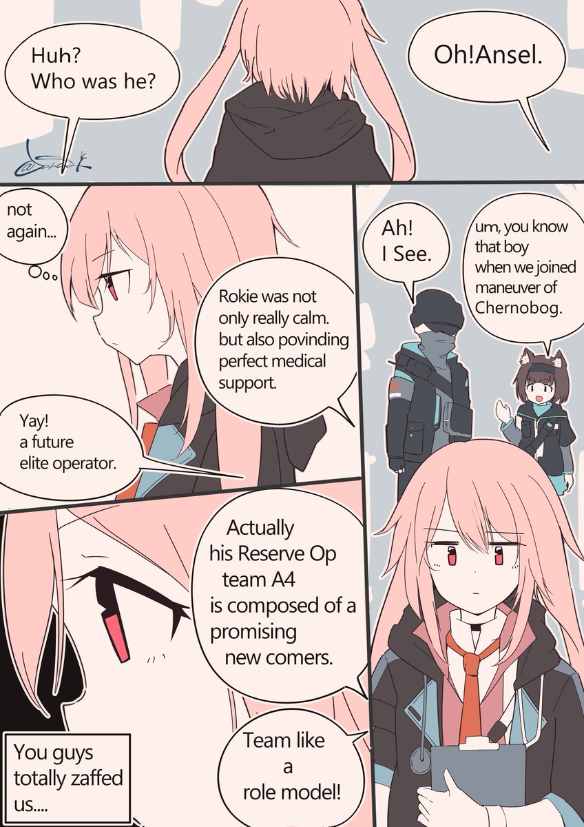 I tried translate arknights fan MANGA 
about ORT A4 drawn by myself.

I'm very gabagaba english.
but
I hope overseas Doctor read it.

#arknights
#明日方舟 