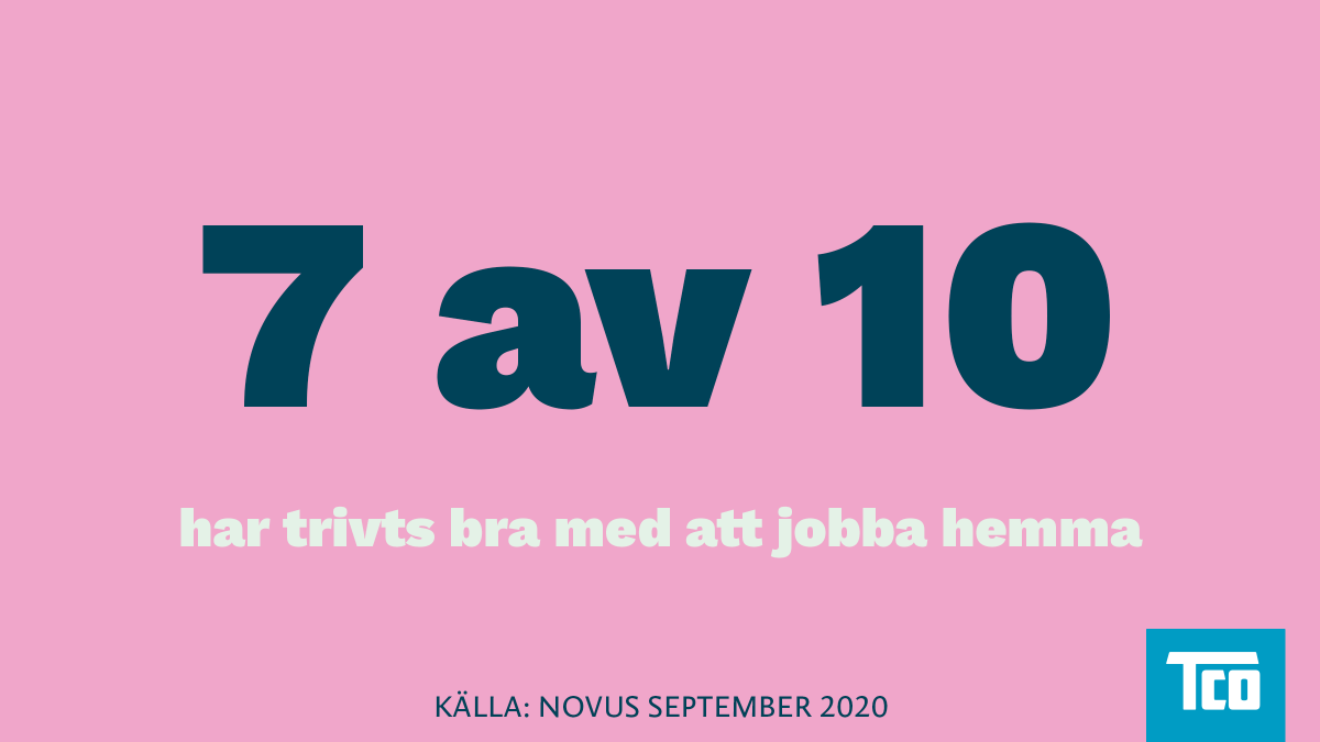Pandemin har förändrat vårt sätt att arbeta och leva. Missa inte dagens webbinarium om arbetsmiljö för de som jobbar hemma under pandemin. To 5/11 kl  11-12 på tco.se/EVENT/vi-som-j…
