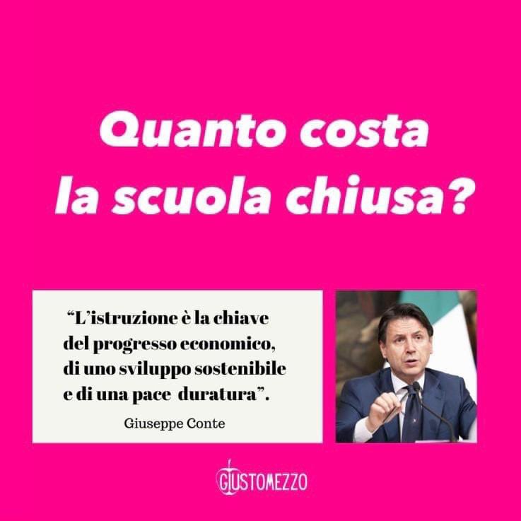 ilgiustomezzo's tweet photo. Quanto costa chiudere le scuole?

👉🏻 QUANTO COSTA AL SINGOLO RAGAZZO O RAGAZZA?
Il 3% dei suoi guadagni futuri

👉🏻 QUANTO COSTA ALLA COLLETTIVITÀ?
Un calo del Pil dell’1,5% fino a fine secolo

👉🏻 QUANTO COSTA ALLE DONNE?
Al momento 470 mila posti di lavoro in meno 

#GiustoMezzo https://t.co/oGWRRRBADt