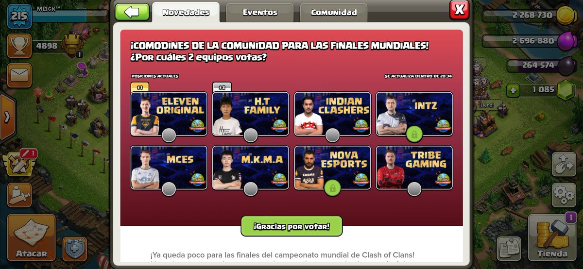 MelckMoya's tweet photo. @ZolokOficial @ClashofClansESC @ThecuevasCoc @gherex_ @NumberJuanCoc @oskivmcoc @VelceburClans @TomasArgCoc @JUL1AN1_1 @Jose97_CoC @Reac_Senpai Vamos NOVA https://t.co/Zxu055YLPF