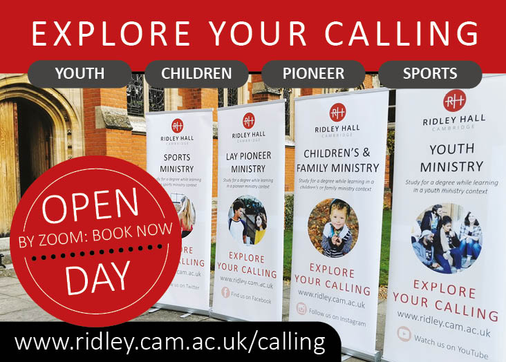 RidleyHall's tweet photo. Book today for our Lay Ministry open day by Zoom on 17th Nov - get a virtual tour, short talks, and a chance to chat one-to-one with our tutors about your study options. #exploreyourcalling https://t.co/gTXWYz4s5z