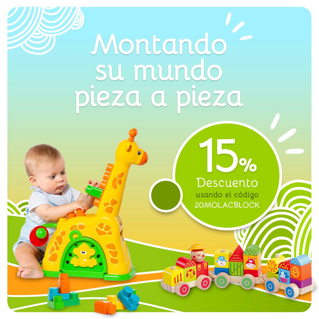 molto_es's tweet photo. Últimos días -15% en juegos de bloques y actividades. Entra Ahora y consigue ese juego de bloques o de actividades para tu peque. 🏠 - https://t.co/VIluks9tGe https://t.co/uvF8YL8WRC