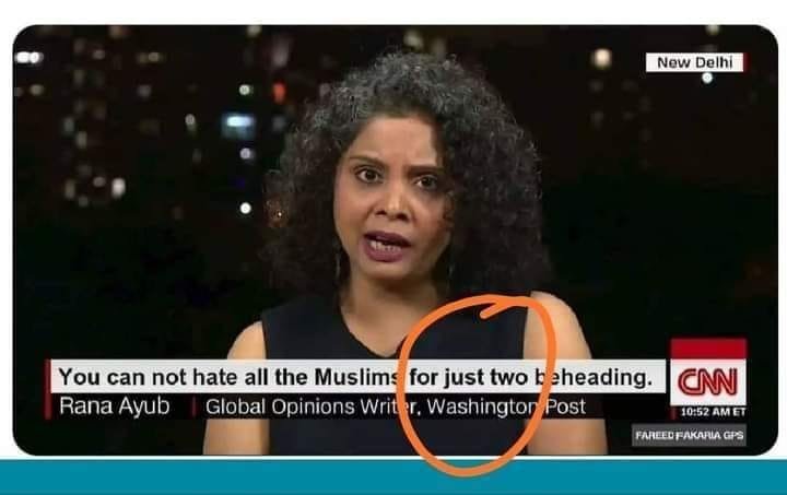 ModernSantani's tweet photo. This venomous lady was happy to use bhagwa atankwad for every Hindu in Bharat for little clashes between community but behading is okay for her. I don't even want to spit on her face, because that would be waste. She is worse than garbage. #ViennaTerrorAttack #Viennaterror https://t.co/dYmsbrNK96
