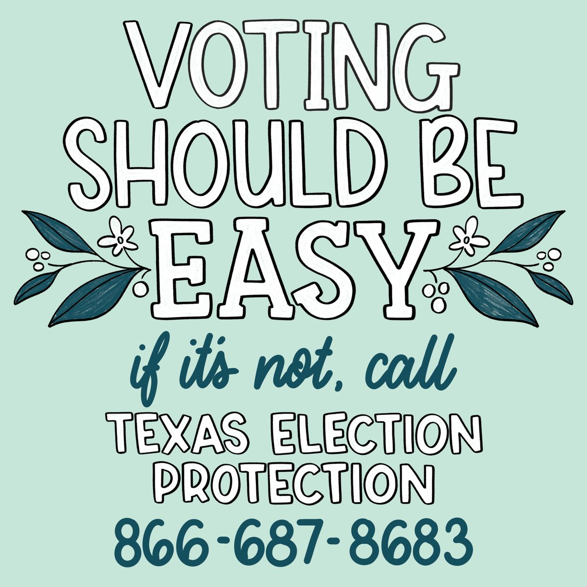 Voting should be easy. When it’s not call the election protection hotline. (866) OUR-VOTEEnglish(888) VE-Y-VOTASpanish(888) API-VOTEMandarin, Cantonese, Korean, Vietnamese, Bengali, Urdu, Hindi, and Tagalog