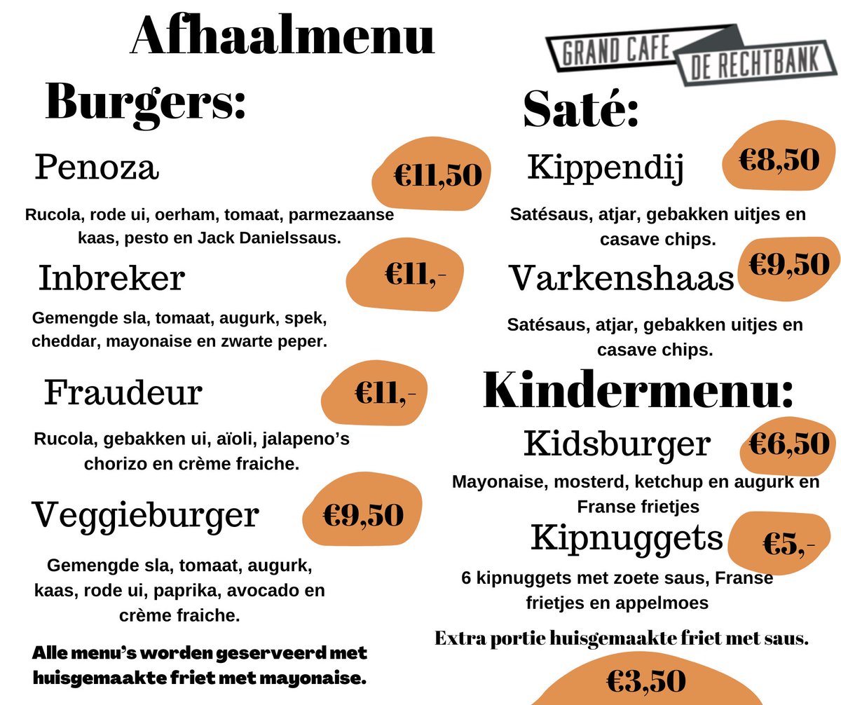 cafededoofpot's tweet photo. Na groot succes van afgelopen week is ook deze week dit ons Afhaal menu.

We zijn weer geopend van vrijdag t/m zondag van 16:00 tot 20:00 uur.

Bestellen kan weer via Messenger of via:
0618153206(Daan)
0653615704(Betto)
Blikje drinken €2,- https://t.co/GRa76tr10z