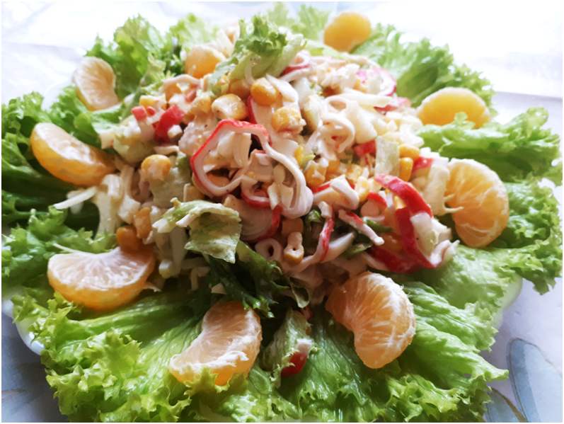 domaehki's tweet photo. САЛАТ праздничный "НЕЖНОСТЬ" с МАНДАРИНАМИ и крабовыми палочками. Витами... https://t.co/zbTOf1dYJA https://t.co/KuURWQdRJ4