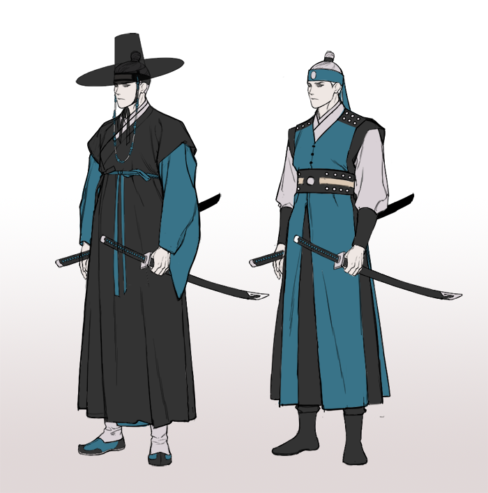 #Korea_hanbok_challenge
#한복_챌린지
#CYPHERS

벨져 홀든 사대부 ver.
마감 중이라 당장 새로 그릴 여유는 없지만 지나간 낙서나마? 