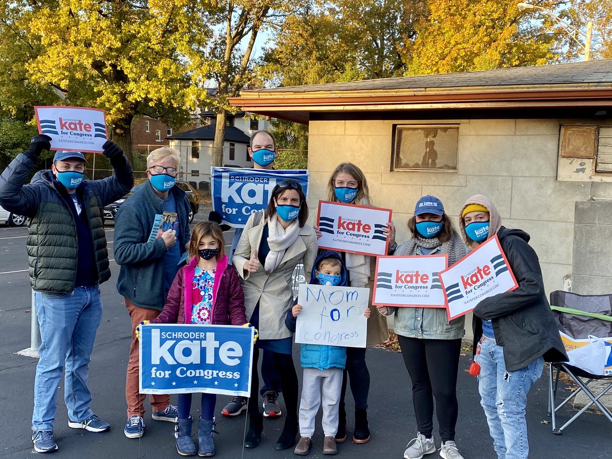 Happy Election Day! Awesome to be out at the polls with all these #SchroderVoters this morning. Let’s go vote!