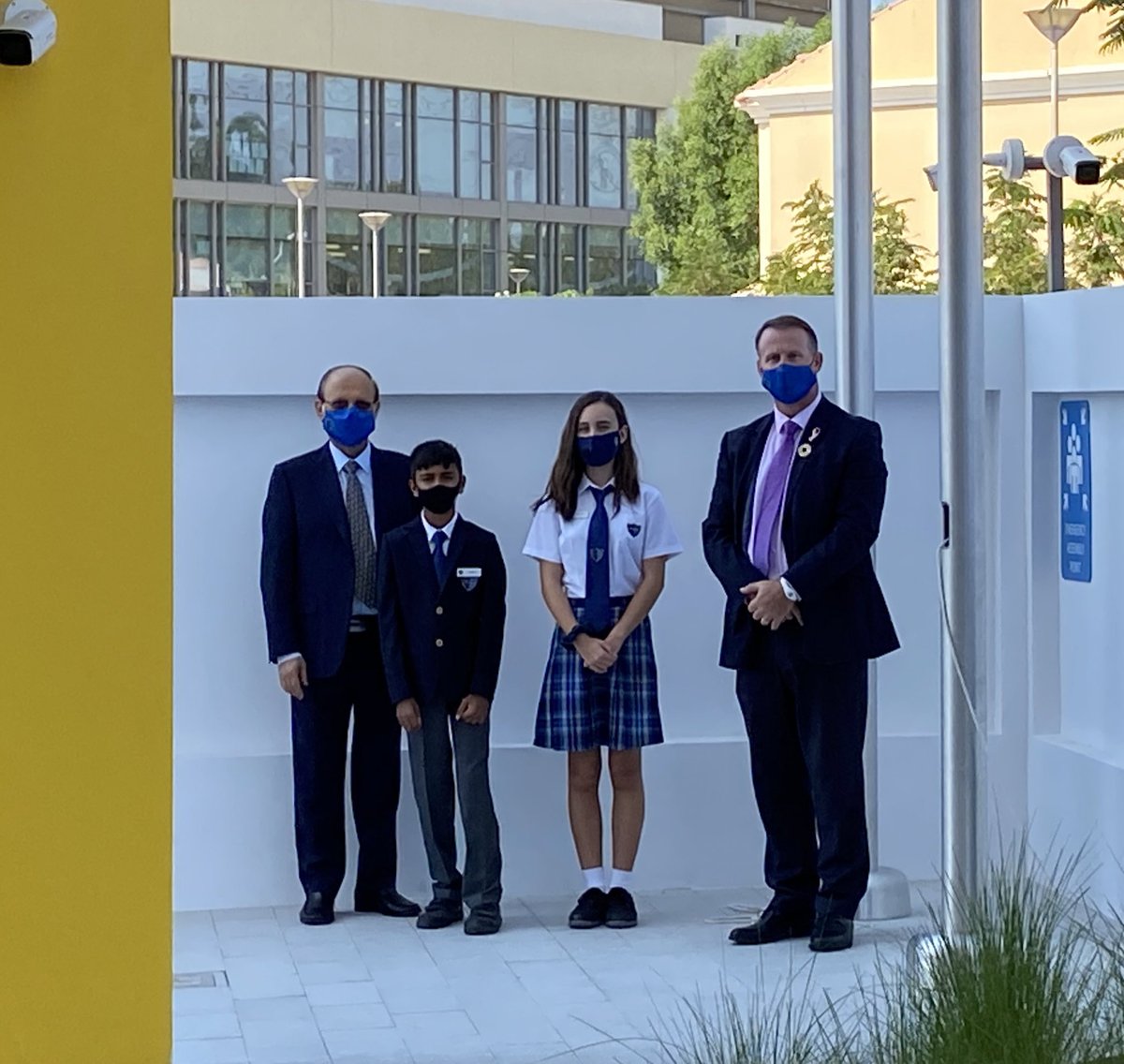 PruettGiles's tweet photo. Thanks to our Chairman and CEO for joining us to raise the UAE flag at both Arcadia Schools today in commemoration of the founders of the UAE. #uaeflagday2020 #UAEflagday #khda #arcadiaschool https://t.co/dd1jlSU7JB