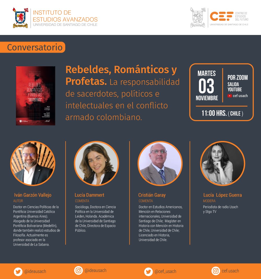 ¡HOY!
11 am
Por nuestro canal de Youtube... Imperdible conversación junto a <a href="/igarzonvallejo/">Iván Garzón Vallejo</a> <a href="/LuciaDammert/">Lucía Dammert</a> y Cristian Garay, modera <a href="/lucialopezchile/">Lucía López</a> 
¡Los esperamos!
youtube.com/channel/UC94na…