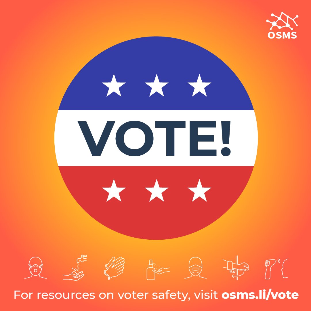 OSMedSupplies's tweet photo. 1. Grab your face mask.
2. Bring your hand sanitizer.
3. Go Vote!

#GearUpToVoteSafe #PlanYourSafeVote #ElectionDay #vote2020 https://t.co/OXdofCTzyH