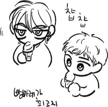 콤님이 그려준 빵빠레 ㅠㅠㅠ..허락받고 올립니다.
너무귀엽따아 