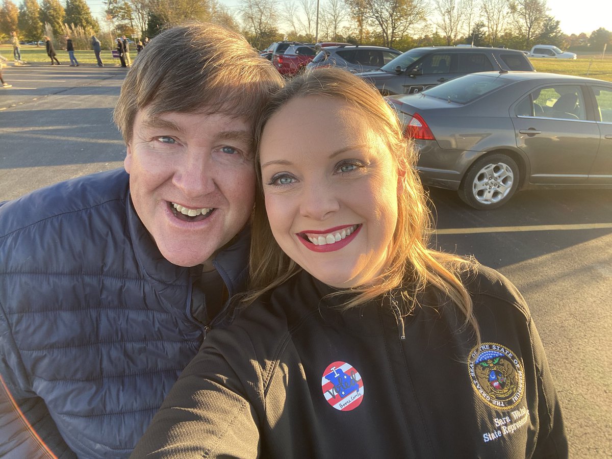 Just VOTED! @Stevewalsh2010 & I were voters 125 & 129 at Ashland Christian Church polling place. Polls are open all thru Missouri until 7pm! GO VOTE! #Election2020 #VoteRed2020 #VoteRepublican #District50 🇺🇸🇺🇸🇺🇸 AND take a moment to wish my sweet husband Steve a HAPPY BIRTHDAY!