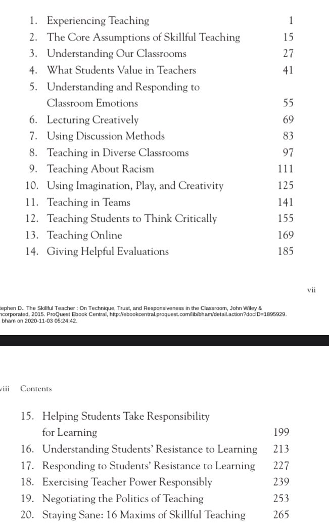 UoB_HEFi's tweet photo. #2020BookList No. 1: The Skillful Teacher : On Technique, Trust, and Responsiveness in the Classroom by Stephen Brookfield https://t.co/6T8dSMpFkR https://t.co/JDM3US1CvC