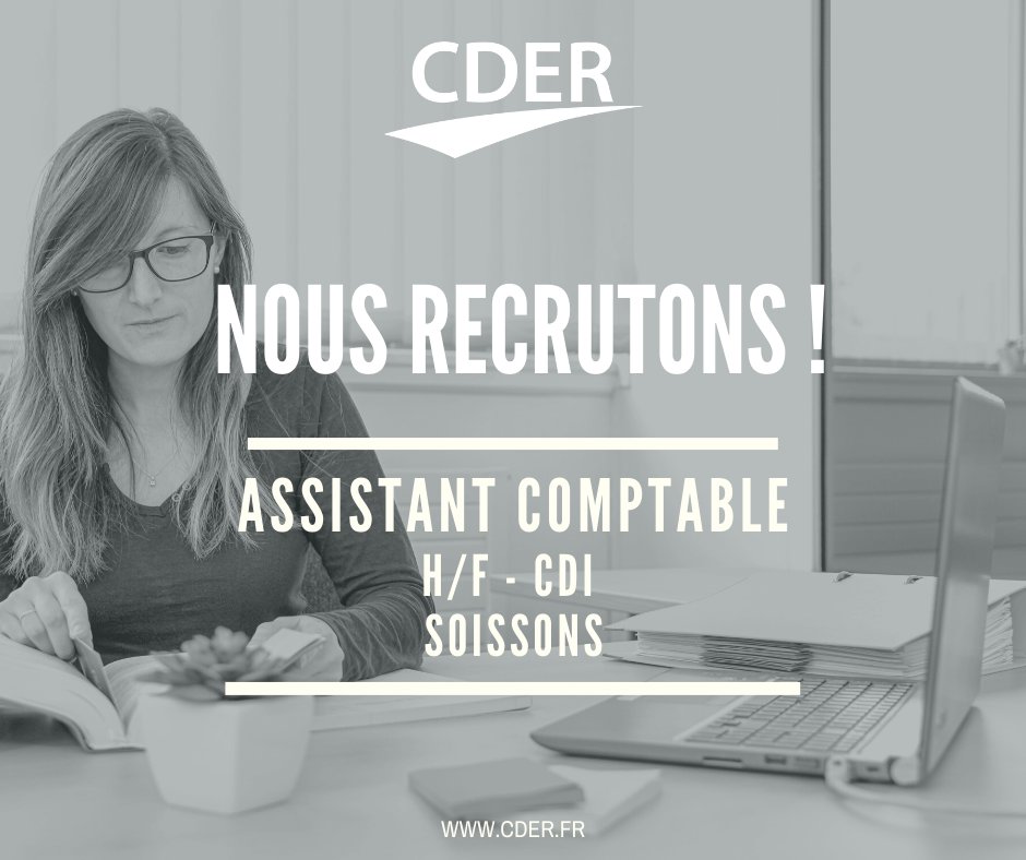CDER_expertise's tweet photo. Nous recherchons un(e) assistant(e) comptable en CDI pour le site de Soissons ! 
Vous souhaitez postuler ? RDV ici ➡️ https://t.co/ED4BxFSoWM
#CDERexpertises #Comptable #comptabilité #assistantcomptable #soissons #rechercheemploi #emploi #CDI #recrutement #offreemploi https://t.co/A4sXmLqKyo