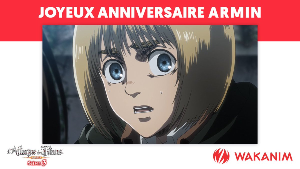 Wakanim On Souhaite Un Joyeux Anniversaire A Armin Qui Est Ne Le Jour De La Fete De La Culture Au Japon