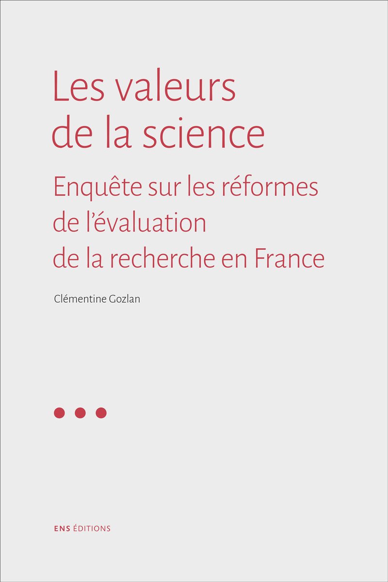 📢📚 À paraître le 19/11 ! Reposant sur de nombreux entretiens, archives et observations, cet ouvrage dresse le portrait des universitaires qui ont travaillé dès 2006 à réformer les normes de la profession scientifique au sein d’une nouvelle instance, l'AERES...