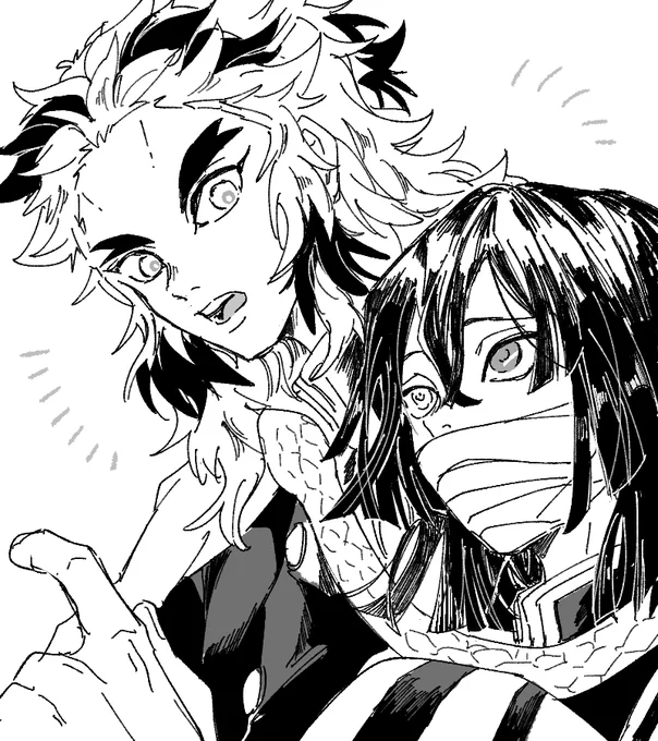 煉獄さんと伊黒さん 