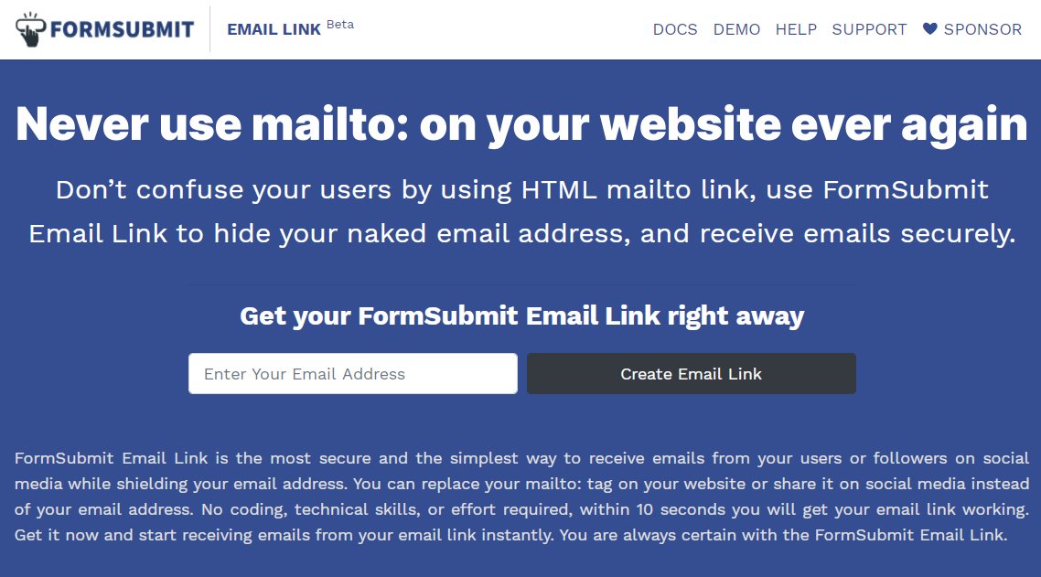 DevroLABS's tweet photo. FormSubmit Email Link: https://t.co/T7XCk8Nuo2

Don’t confuse your users by using an HTML mailto link, use FormSubmit Email Link to hide your naked email address, and receive emails securely.

#email #form #web #saas #contact #mailto #endpoint #emailink #link https://t.co/VfR2buTPty