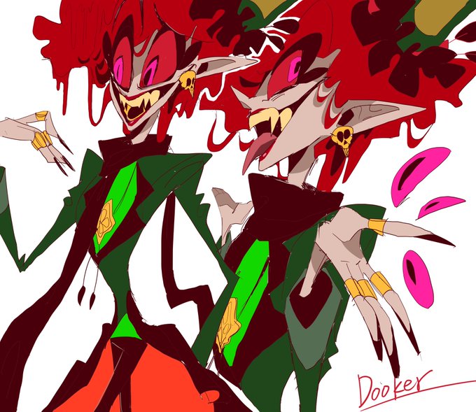 DookerとフォロワーサンのOCちゃん落書き🍷

 #HazbinHotelOC 
 #HHOC 