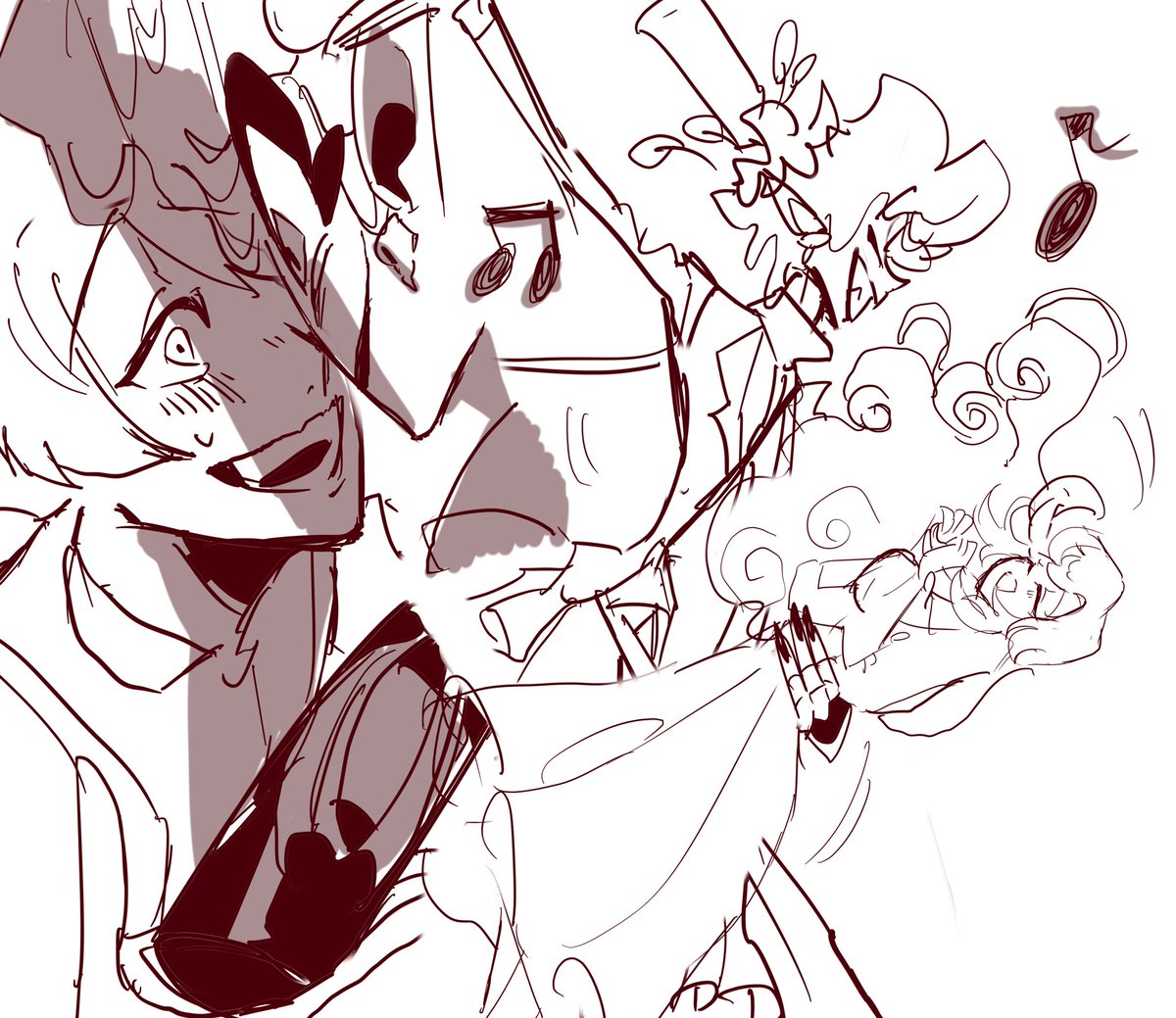 DookerとフォロワーサンのOCちゃん落書き🍷

 #HazbinHotelOC 
 #HHOC 