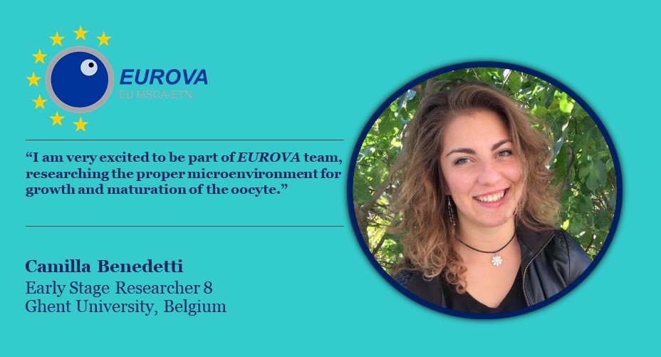 A warm welcome to our Early Stage Researcher 8, Camilla Benedetti <a href="/Cami_bnd/">Camilla Benedetti</a>, who is working with @annvansoom and her team <a href="/ugent/">UGent</a>, on the identification of signalling factors during bovine oocyte maturation #reprorocks #womeninscience eurovaetn.eu/esr8-1