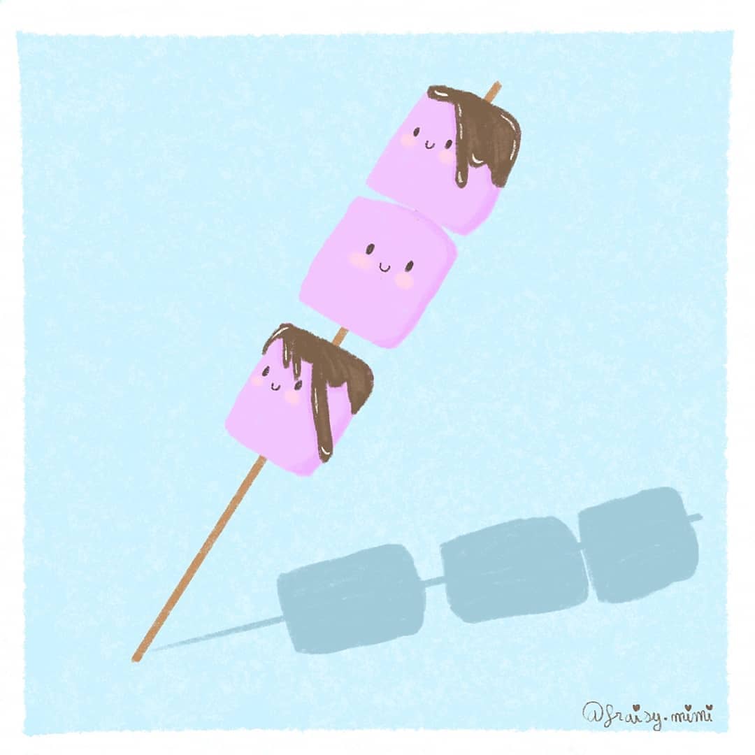 kiniou_art's tweet photo. ~Hey~💕 A good skewer of marshmallow to grill 🍡
#marshmallowdraw #cutedraw #digitaldraw #procreate #artist #artistsoninstagram #speedraw #videodraw #videoprocreate https://t.co/S3rMxL23DI