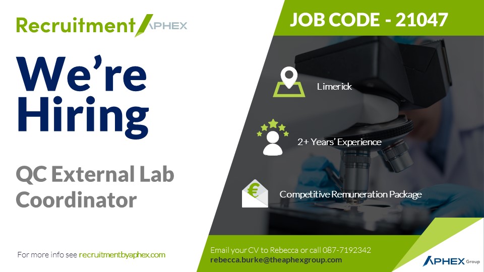 Looking for a permanent role in #QC with a competitive salary and benefits package? ⤵️

Our client in #Limerick is seeking a QC External Lab Coordinator to join the QC department.

recruitmentbyaphex.com/job/21047-qc-e…

#irishjobs #jobfairy #limerickjobs