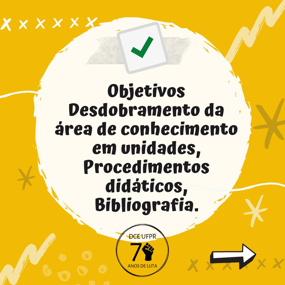 ufprdce's tweet photo. 🚨 ATENÇÃO, ESTUDANTES!

📄 Nos planos de ensino devem estar previstos: 
• Objetivos;
• Desdobramento da área de conhecimento em unidades;
• Procedimentos didáticos
• Bibliografia;
• Plataforma utilizada;
• Materiais didáticos;
• Formas de avaliação e presença https://t.co/XTXciCGvix