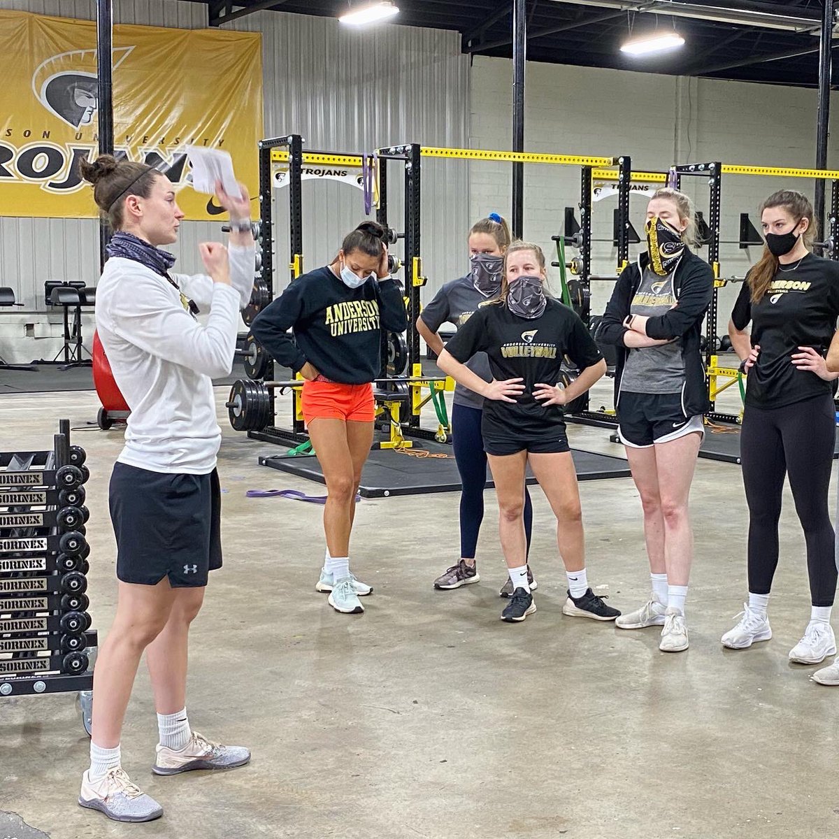 AUTrojans's tweet photo. We are so proud to have Jennifer (Monroe) Anderson, former @AUTrojansWBB superstar, as our new Director of Strength and Conditioning! Her passion for Anderson Athletics is undeniable, and we are so happy to have her on our team once again! #TrojanArmy https://t.co/6eUYJolklv