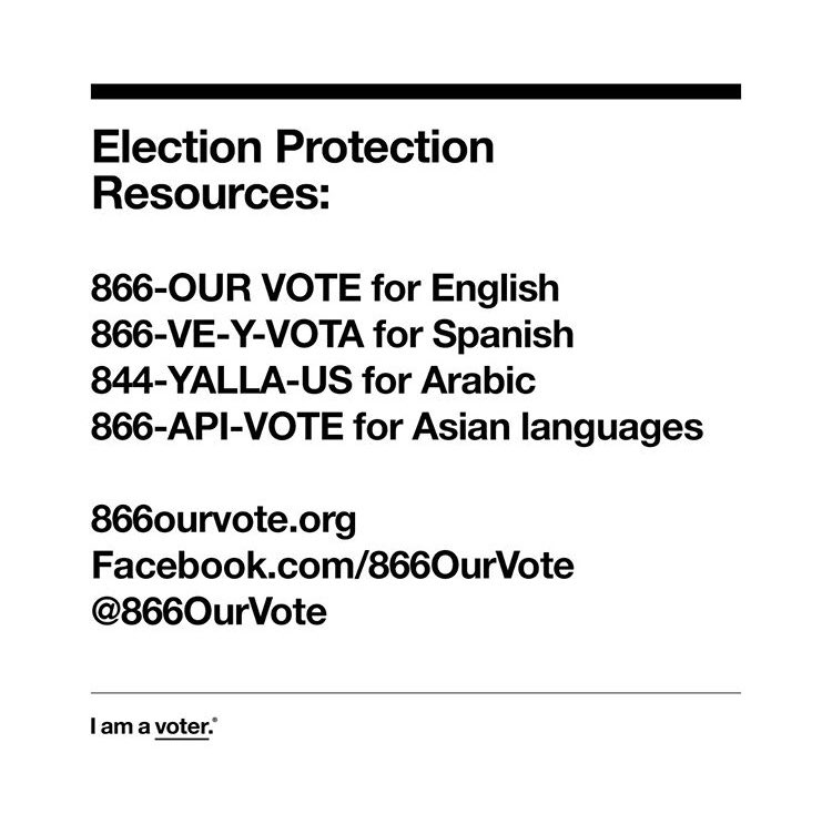 hsdaily's tweet photo. Today’s the day! Let’s NOT repeat history. Go out and #VOTE 

If you run into any issues at the polls, call the Election Protection Hotline: 866-OUR-VOTE. https://t.co/ryFlVmM6hy