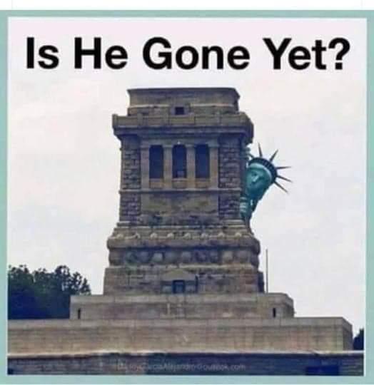 Very soon, Lady Liberty. Very soon!
#DumpTrump2020 
#FlushTheTurdNov3rd