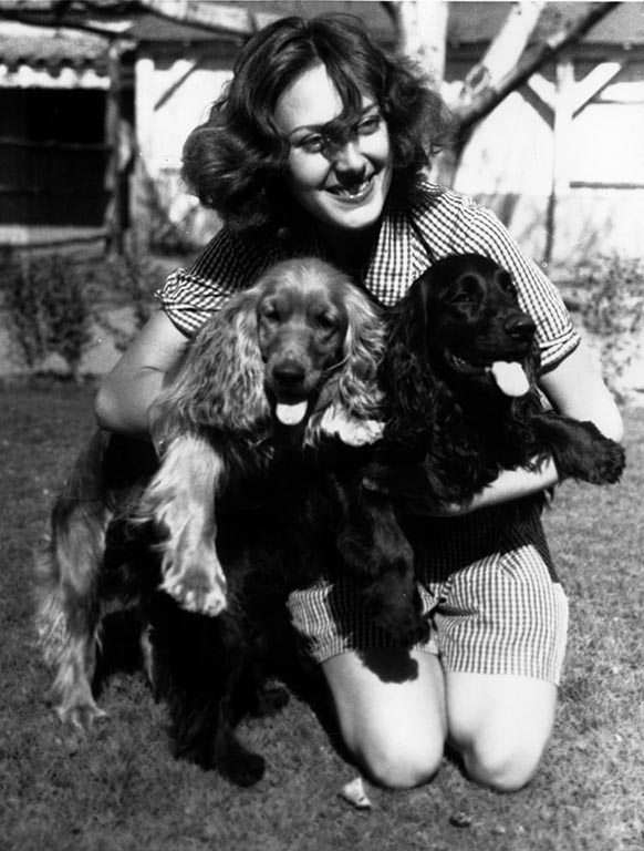 At some point, another cocker joined the family but that doggie seemed to have been more camera shy. Here they are circa 1936.  #anndvorak