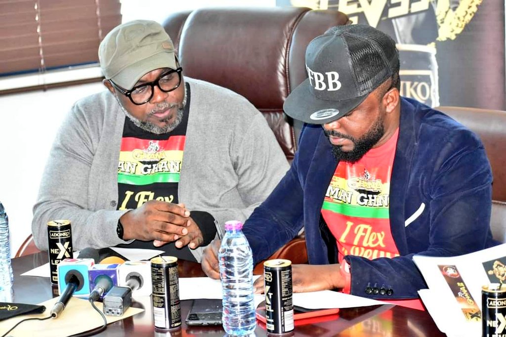 GhanaBFA's tweet photo. The deal was sealed this morning at the offices of Angel Group of Companies (producers of Adonko Next Level Energy), inside Manet Towers.

#ManGhana2020 
#IFlex4Peace #WeFlex4Peace 
#ifbb #election  #violencefreeelection #ghana #flex #bodybuilding #mensphysique #female #bikini https://t.co/35QBQZSBUy