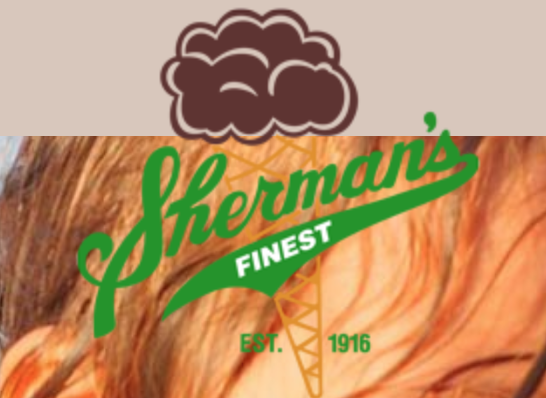 The first thing I noticed was the word "Sherman's" on the shop window over what appears to be an ice cream cone.By searching "Sherman's Ice Cream" on Google I was able to find the company's site and confirm that the logo was the same  https://www.shermanicecream.com/&nbsp;