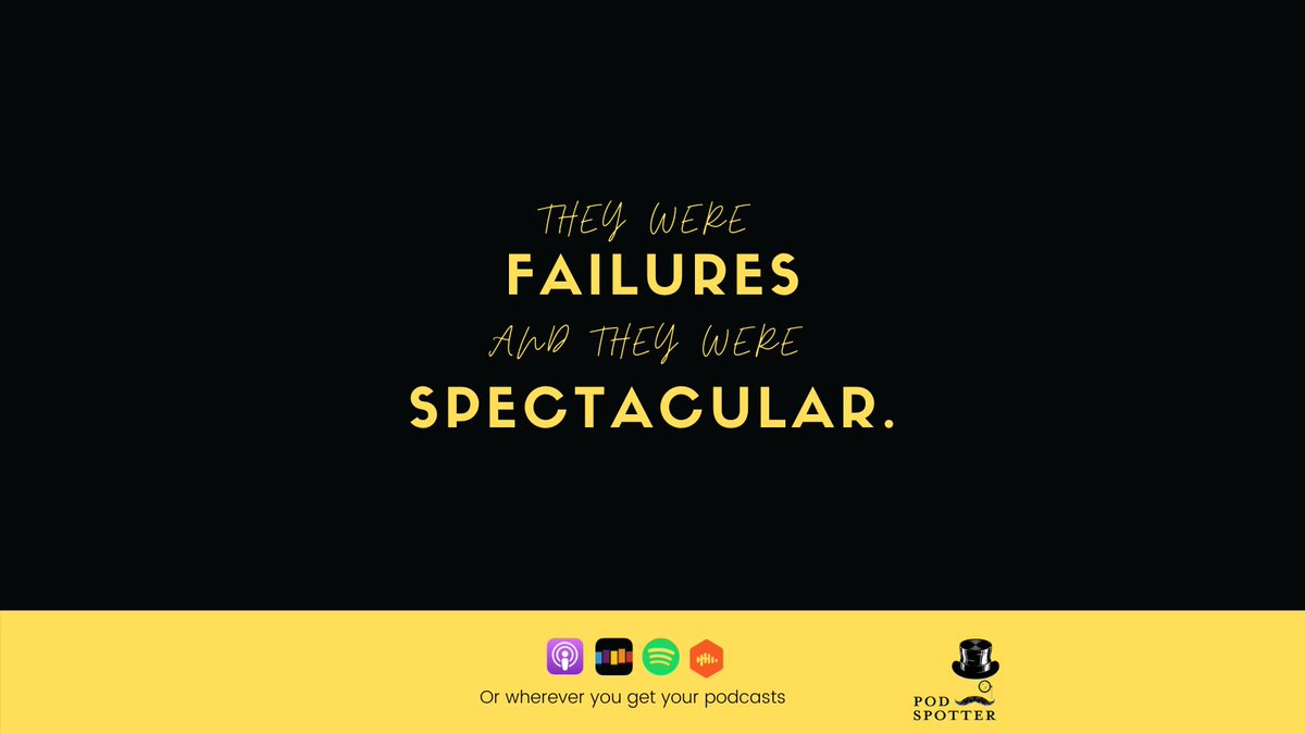 ThePodSpotter's tweet photo. This week we talked to @OberandOut of @FailureShow. A pod that gives the real stories behind some of the biggest business busts of all-time.
#failure #spectacularfailures #podcast #businesses https://t.co/OHUdV1UwwR