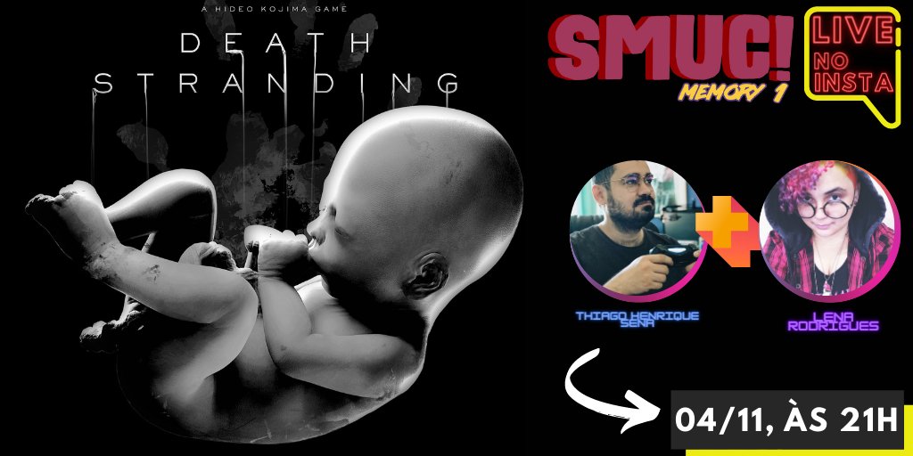 sitesmuc's tweet photo. 😮😍🎮🚨 É AGORA🚨🎮😍😮

Começando agora a live sobre Death Stranding no nosso instagram com Thiago Sena (@realthsena) e Lena Rodrigues!!

@sitesmuc no insta, vem bater esse papo massa com a gente, corre como se tivesse uma entrega importante para fazer!!

@castmemory1 https://t.co/iM7DwzA56X