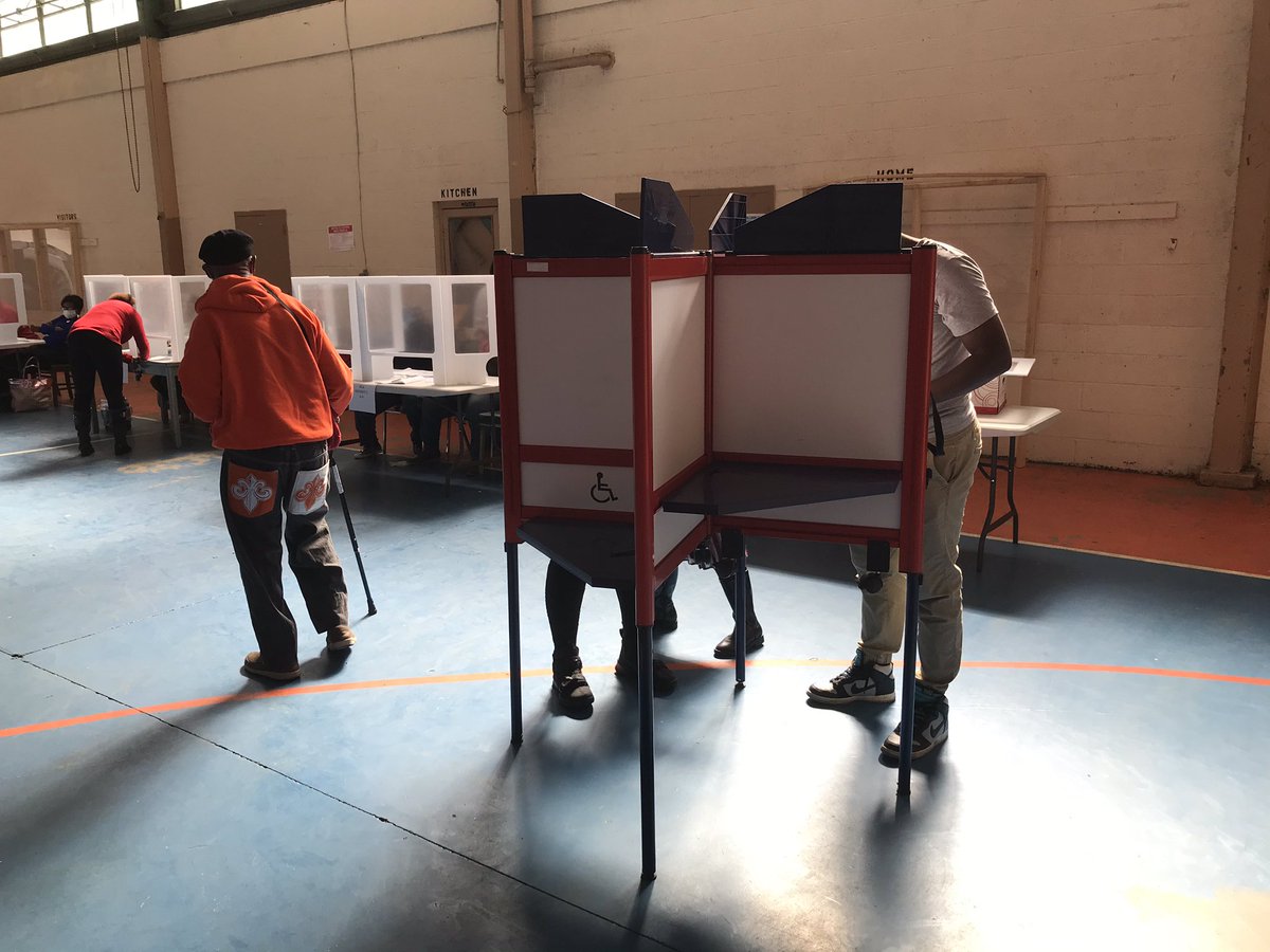 Poll inspector Clementene Mosley says that w/ ~500 votes cast by noon, turnout is higher than usual at the Alabama National Guard armory here in Marion, AL, a town of 4k people known for its black residents’ key role in the civil rights movement & the struggle for voting rights.