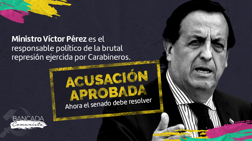 La @Camara_cl aprobó la #AcusaciónConstitucional contra el ministro del @min_interior, @victorperez_v.